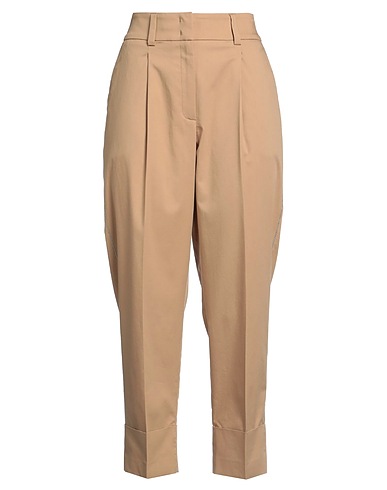 PESERICO Casual trouser Beige 63% Cotton, 32% Polyester, 5% Elastane