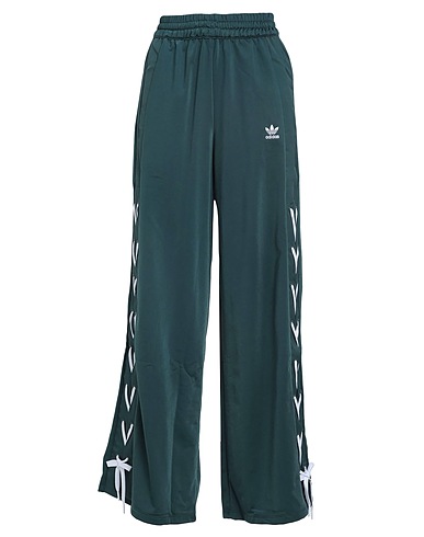 ADIDAS ORIGINALS Casual trouser WIDE LEG PANT Dark green 100% Recycled polyester