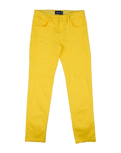 JECKERSON Casual trouser Yellow 97% Cotton, 3% Elastane