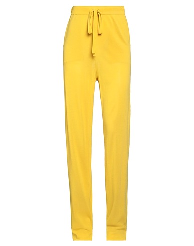 P.A.R.O.S.H. Casual trouser Yellow 80% Viscose, 20% Polyamide