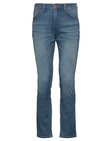 WRANGLER Denim trousers Blue 72% Cotton, 27% Polyester, 1% Elastane