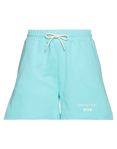 MSGM Shorts & Bermuda Turchese 100% Cotone organico