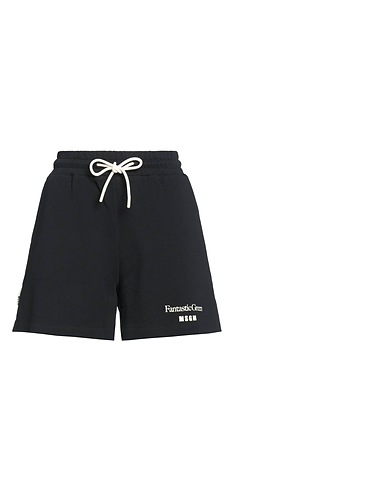MSGM Shorts & Bermuda Nero 100% Cotone organico