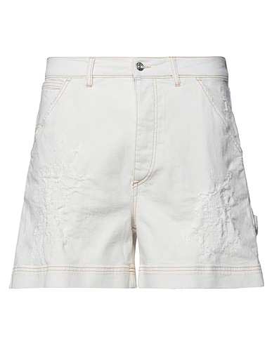 NINE IN THE MORNING Denim shorts White 99% Cotton, 1% Elastane
