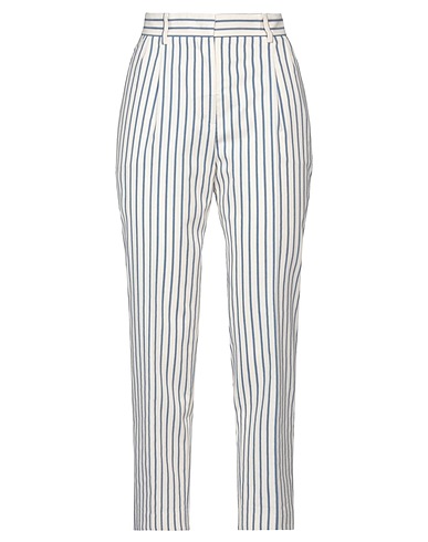 MANUEL RITZ Casual trouser Ivory 65% Cotton, 30% Polyester, 5% Other Fibres
