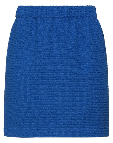 SHIRTAPORTER Mini skirt Blue 65% Cotton, 30% Polyester, 5% Other Fibres