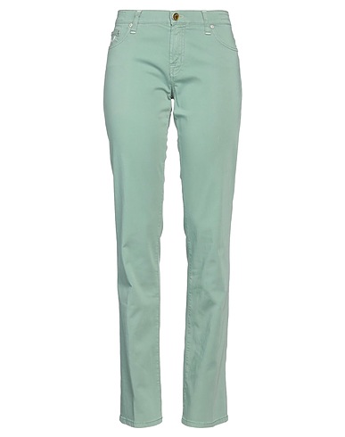 JACOB COHЁN Casual trouser Sage green 97% Cotton, 3% Elastane