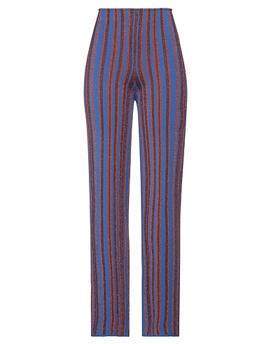 KAOS Casual pants Slate blue 71% Viscose, 14% Polyester, 8% Polyamide, 7% Metallic fiber
