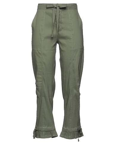 JUICY COUTURE Casual pants Military green 54% Linen, 44% Viscose, 2% Elastane