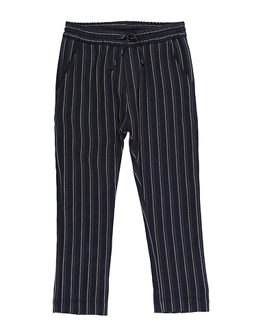 MANUEL RITZ Casual trouser Midnight blue 82% Cotton, 18% Linen
