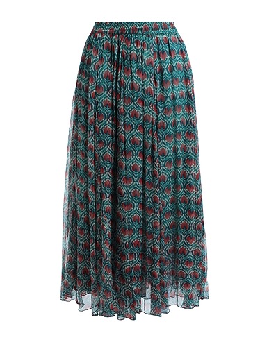 MAISON HOTEL Maxi Skirts Dark green 100% Viscose