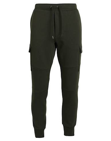 POLO RALPH LAUREN Casual trouser Dark green 66% Cotton, 34% Recycled polyester