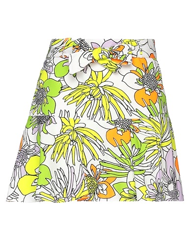 GINA GORGEOUS Mini skirt White 100% Cotton