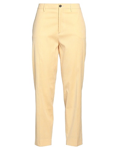 BERWICH Casual trouser Yellow 84% Cotton, 14% Polyamide, 2% Elastane