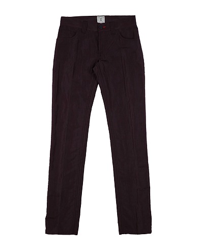 DONDUP Casual trouser Burgundy 46% Linen, 38% Cotton, 16% Silk