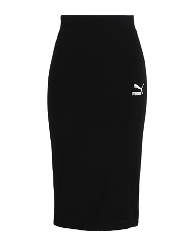 PUMA Midi skirt T7 Skirt
 Black 90% Cotton, 10% Elastane