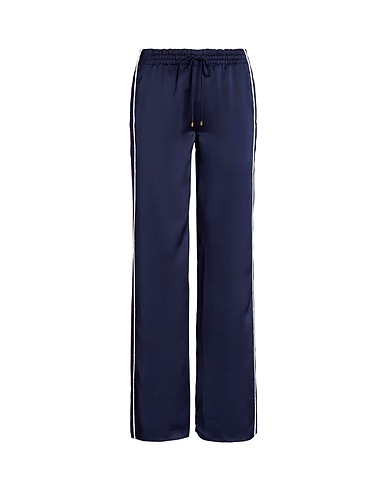 LAUREN RALPH LAUREN Casual trouser Midnight blue 61% Recycled polyester, 39% Polyester