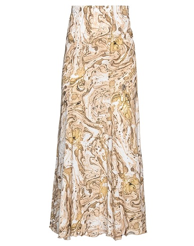 BASSIKE Long skirt Beige 100% Organic cotton