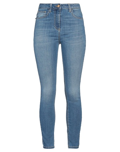 ELISABETTA FRANCHI Denim trousers Blue 98% Cotton, 2% Elastane