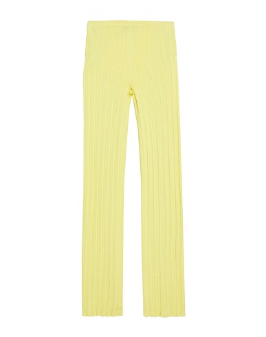 PHILO-SOFIE Casual pants Yellow 90% Cotton, 10% Cashmere