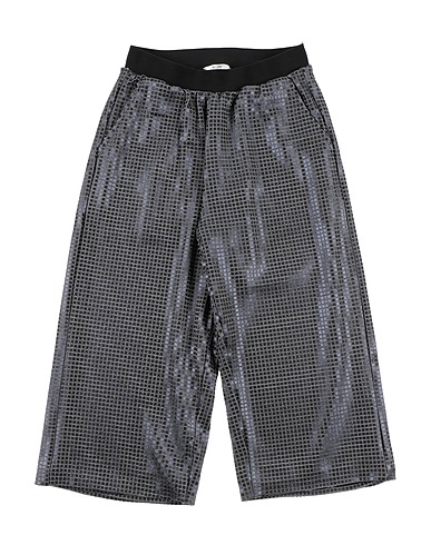 Y-CLÙ Casual trouser Black 67% Polyester, 30% Metallic fiber, 3% Elastane