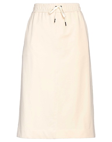 CIRCOLO 1901 Midi skirt Beige 93% Cotton, 7% Lycra®