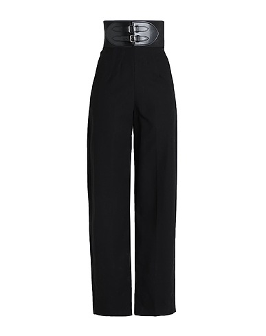 ALAÏA Hosen Schwarz 100% Baumwolle, Polyamid, Elastan, Kalbsleder