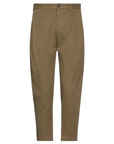 ..,BEAUCOUP Casual pants Military green 97% Cotton, 3% Elastane