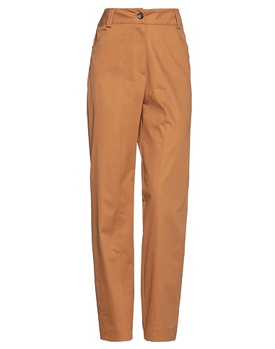D.EXTERIOR Casual trouser Brown 96% Cotton, 4% Elastane