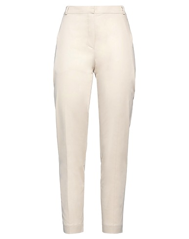 D.EXTERIOR Casual pants Beige 96% Cotton, 4% Elastane