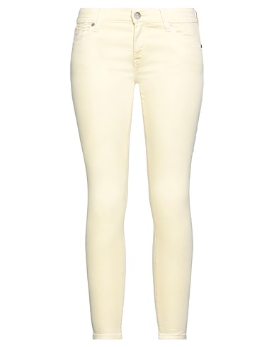 JACOB COHЁN Denim trousers Pastel yellow 61% Lyocell, 30% Cotton, 7% Elastomultiester, 2% Elastane