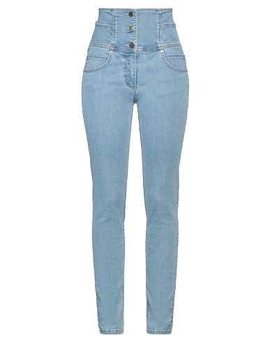 D.EXTERIOR Denim trousers Blue 97% Cotton, 3% Elastane