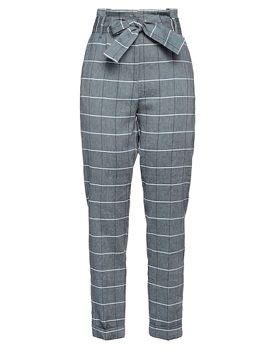 D.EXTERIOR Casual pants Grey 60% Linen, 40% Polyester