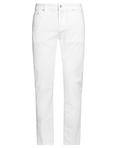 JACOB COHЁN 5-pocket White 96% Cotton, 4% Elastane