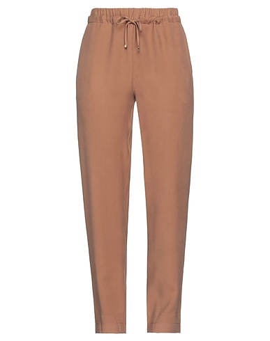 D.EXTERIOR Casual trouser Brown 89% Viscose, 11% Polyester