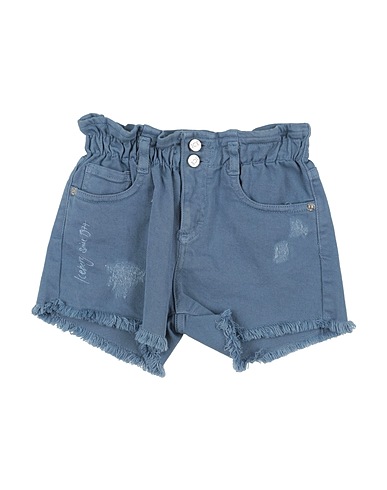ICEBERG Shorts & Bermuda Slate blue 98% Cotton, 2% Elastane