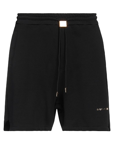BUSCEMI Shorts & Bermuda Black 100% Cotton, Brass