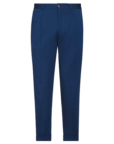 MANUEL RITZ Casual pants Blue 50% Lyocell, 49% Cotton, 1% Elastane