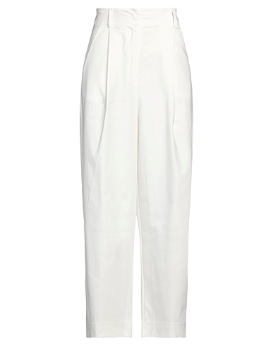 DANIELE FIESOLI Casual pants White 71% Cotton, 26% Nylon, 3% Elastane
