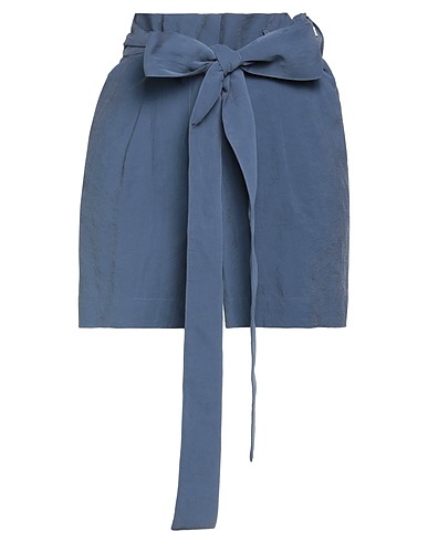 SILVIA TCHERASSI Shorts & Bermuda Slate blue 90% Viscose, 10% Polyester