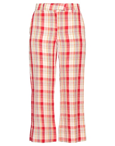 SEMICOUTURE Casual trouser Red 55% Linen, 45% Viscose
