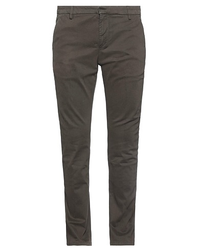 DONDUP Casual trouser Dark brown 98% Cotton, 2% Elastane