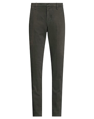 DONDUP Casual trouser Dark green 98% Cotton, 2% Elastane