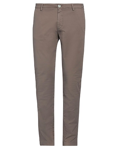 AGLINI Casual trouser Taupe 97% Cotton, 3% Elastane