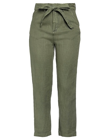 YES ZEE by ESSENZA Casual trouser Military green 100% Linen