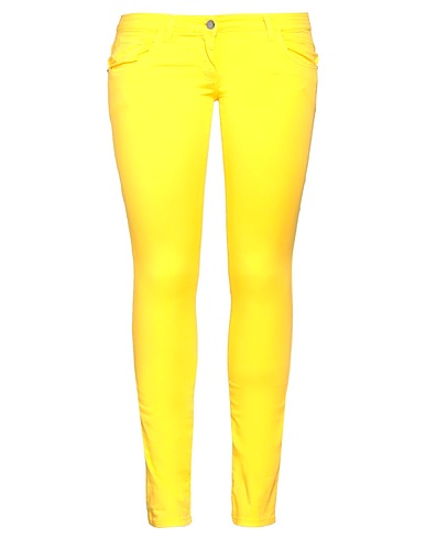 TRUSSARDI COLLECTION Casual pants Yellow 98% Cotton, 2% Elastane