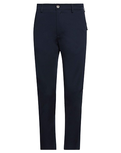 DANIELE ALESSANDRINI HOMME Casual trouser Midnight blue 97% Cotton, 3% Elastane