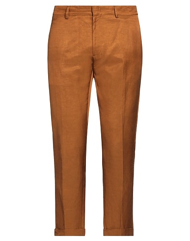 PAOLO PECORA クラシックパンツ キャメル リネン 41% / コットン 31% / レーヨン 28%