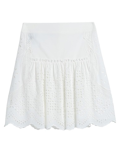 ALBERTA FERRETTI Minigonna Bianco 70% Cotone, 30% Elastan