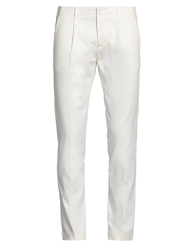 PAOLO PECORA Casual trouser White 97% Cotton, 3% Elastane